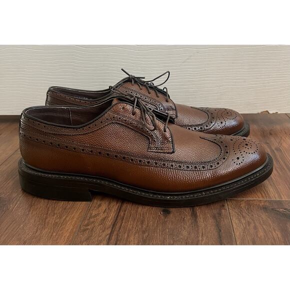 STUART MCGUIRE Ortho Vent Spring Step Leather Lace Wingtip Dress Shoes - Picture 3 of 13